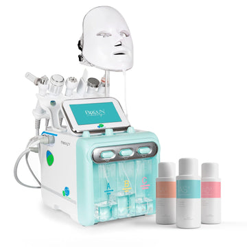 BRÜUN Oxygen Machine 7 in 1 Hydra Dermabrasion Face Care Hydrogen-Oxygen Device Small Bubbles Aqua Peeling for Skin Moisturizing for Spa and Beauty Salon SH-Hydrogen Oxygen Facial Machine Bruun Beauty
