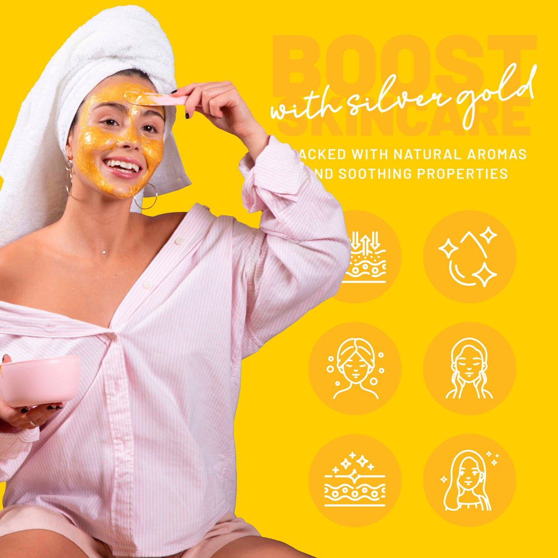 24k Gold Mandelic AC AHA Jelly Mask Jar Face Care Rubber Mask SH-24k Gold Mandelic AC Jar Bruun Beauty