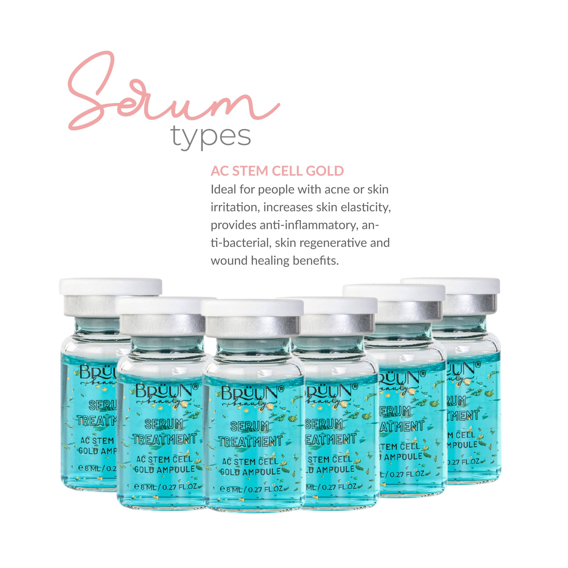 BB Serum Ampule – A (Pack of 6) AC Stem Cell Aampule for Natural Beauty Routines Bruun Beauty