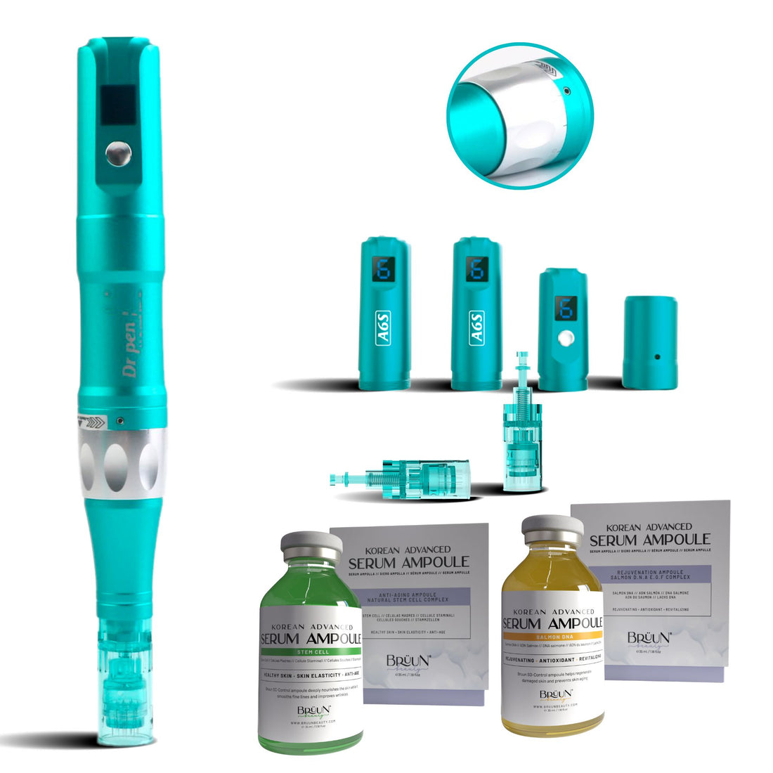 Dr. Pen A6S – Pro Microneedling Kit with Stem Cell & Salmon DNA Serums Bruun Beauty