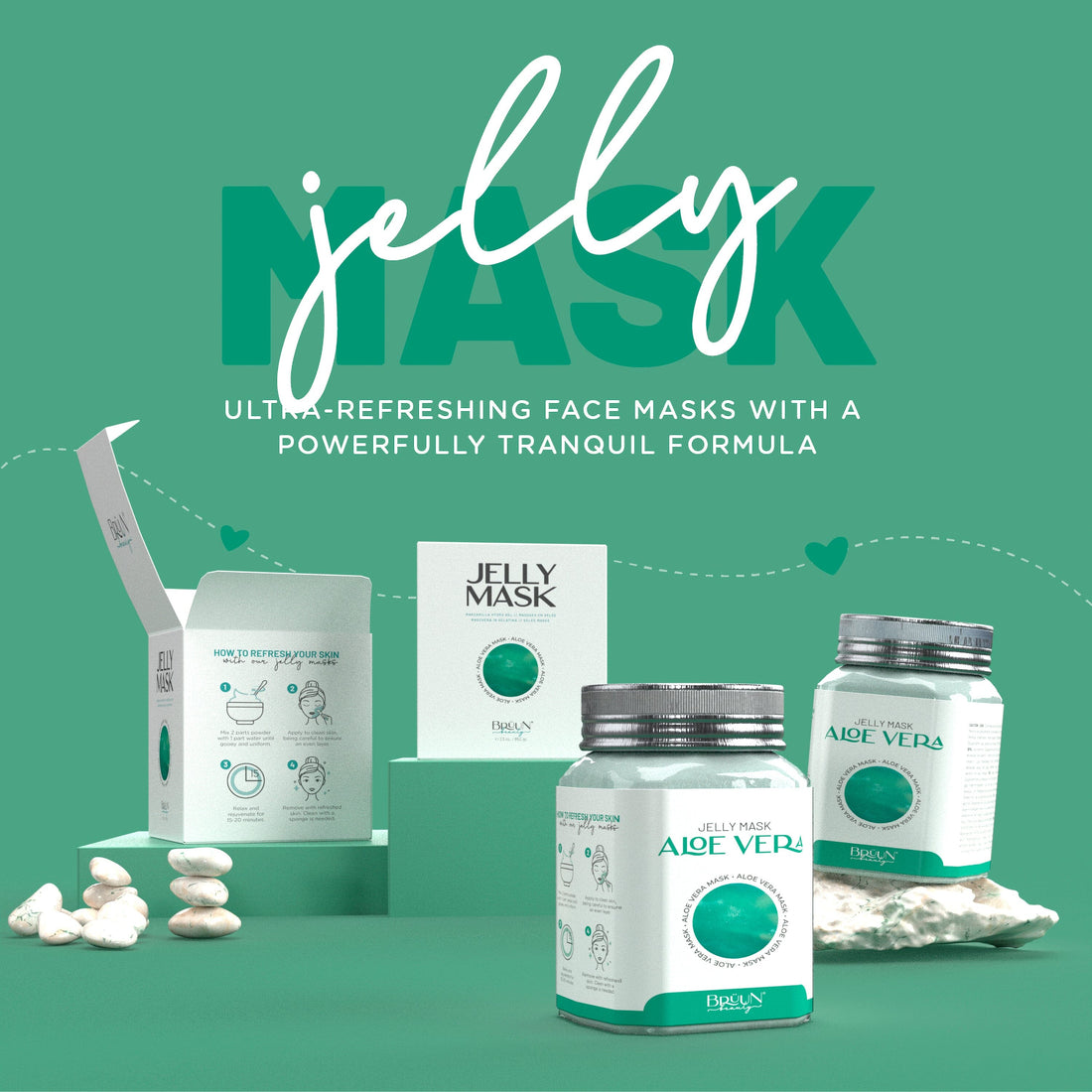 Aloe Vera Jelly Mask Jar Face Care Rubber Mask SH-Aloe Vera Jar Bruun Beauty