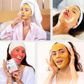 BRÜUN Peel-Off Premium Modeling Rubber Jelly Mask for Face Care- A Bundle of 5 Different Treatment Jars (24k Gold, Egyptian Rose, Pomegranate, Aloe Vera and Hyaluronic) for Body and Skin Care Bruun Beauty
