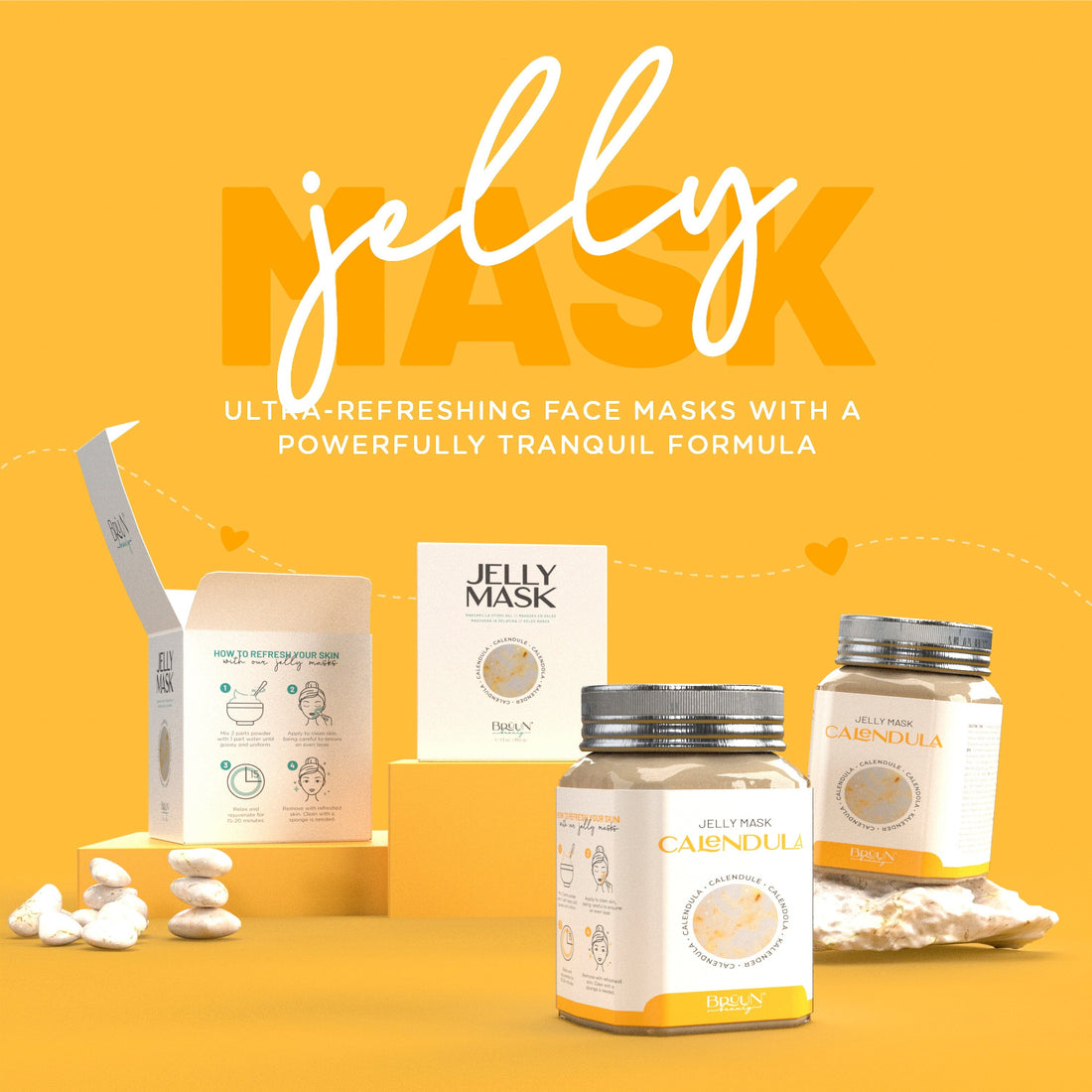 Calendula Jelly Mask Jar Face Care Rubber Mask SH-Calendula Jar Bruun Beauty
