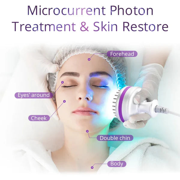 BRÜUN 10 in 1 Cavitation Machine Cellulite Removal Radio Frequency Body Sculpting RF Facial Skin Care Beauty Equipment for Beauty Studio & Home Use Bruun Beauty
