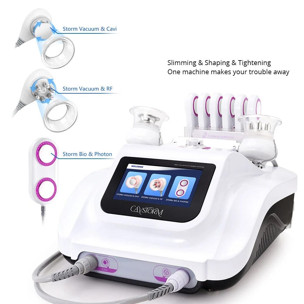 BRÜUN 40K Ultrasonic Cavitation Skin Rejuvenation 3.0 Slim Microcurrent R-F Vacuum Machine Body Shaping Skin Tightening for Spa & Home Use Bruun Beauty