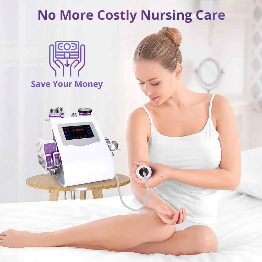 BRÜUN 9 in 1 40k Ultrasonic Cavitation Machine Body Sculpting RF Facial Skin Care Tightening Body Shaping for Startup Beauty Salons & Home Spa Bruun Beauty