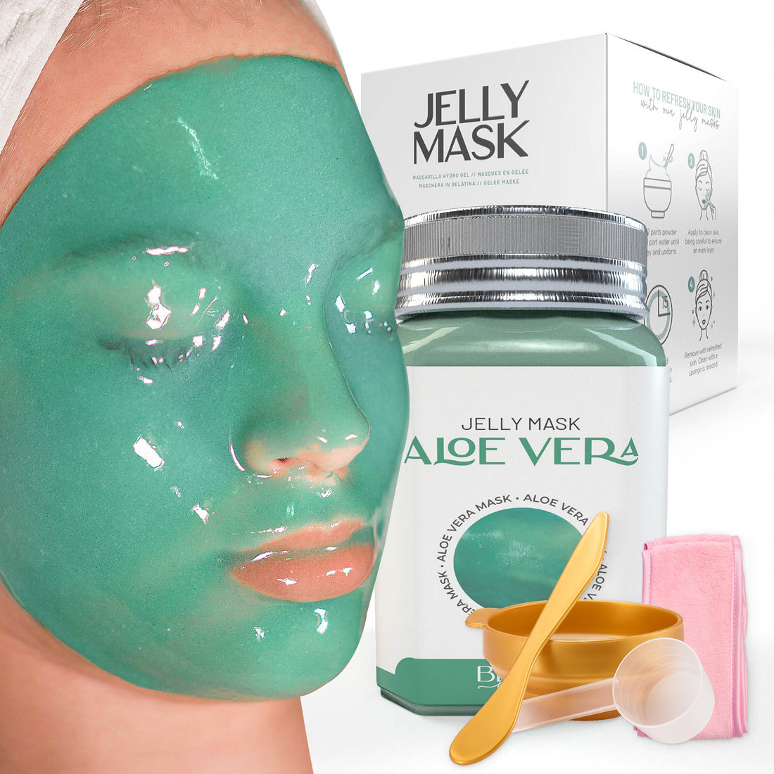 Aloe Vera Jelly Mask Jar Face Care Rubber Mask SH-Aloe Vera Jar Bruun Beauty