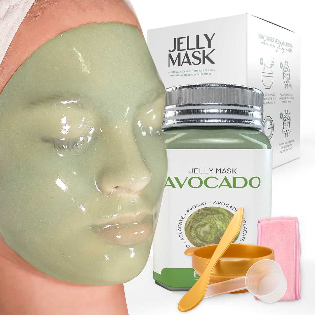 Avocado Jelly Mask Jar Face Care Rubber Mask SH-Avocado Jar Bruun Beauty