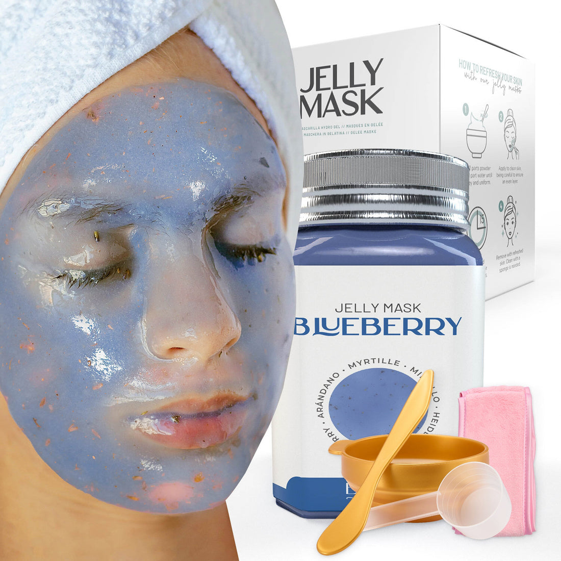 Blueberry Burst Jelly Mask Jar Face Care Rubber Mask SH-Blueberry Jar Bruun Beauty