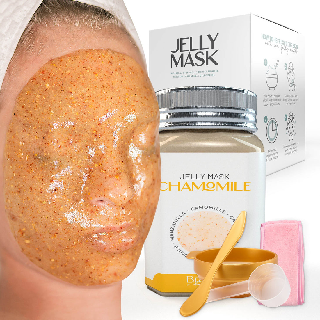 Jelly Mask Chamomile Rubber Face Mask Peel-Off Jar Jar-Chamomile Bruun Beauty