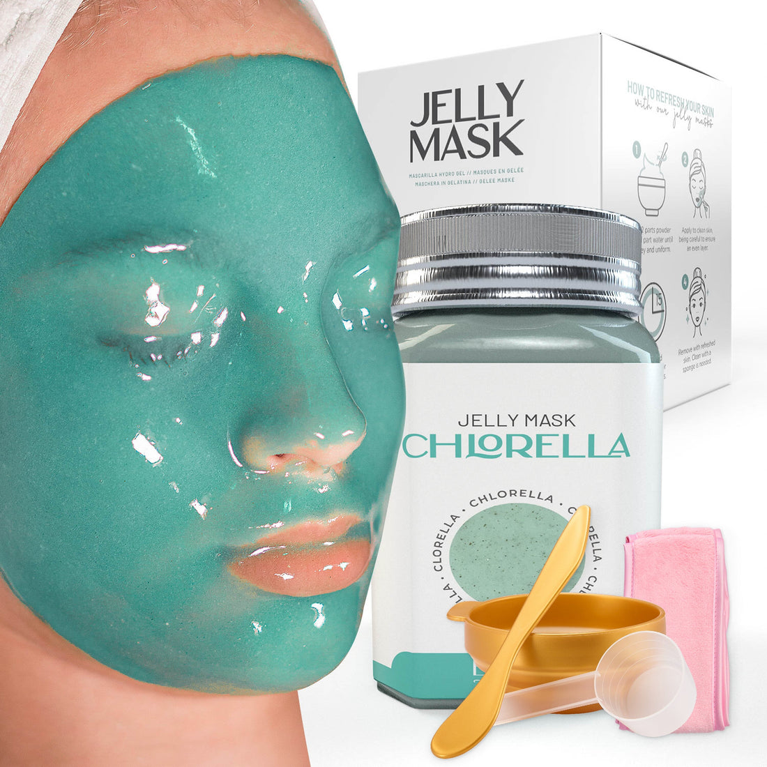 Peel-Off Chlorella Jelly Mask Jar Face Care Rubber Mask SH-Chlorella Jar Bruun Beauty