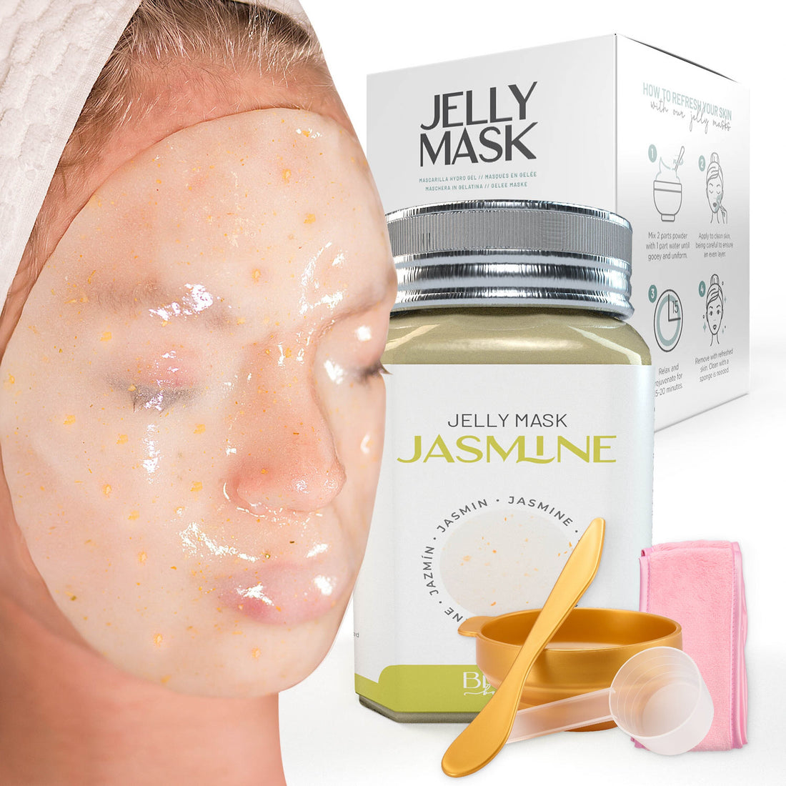 Jelly Mask Jasmine Rubber Face Mask Peel-Off Jar Jar-Jasmine Bruun Beauty