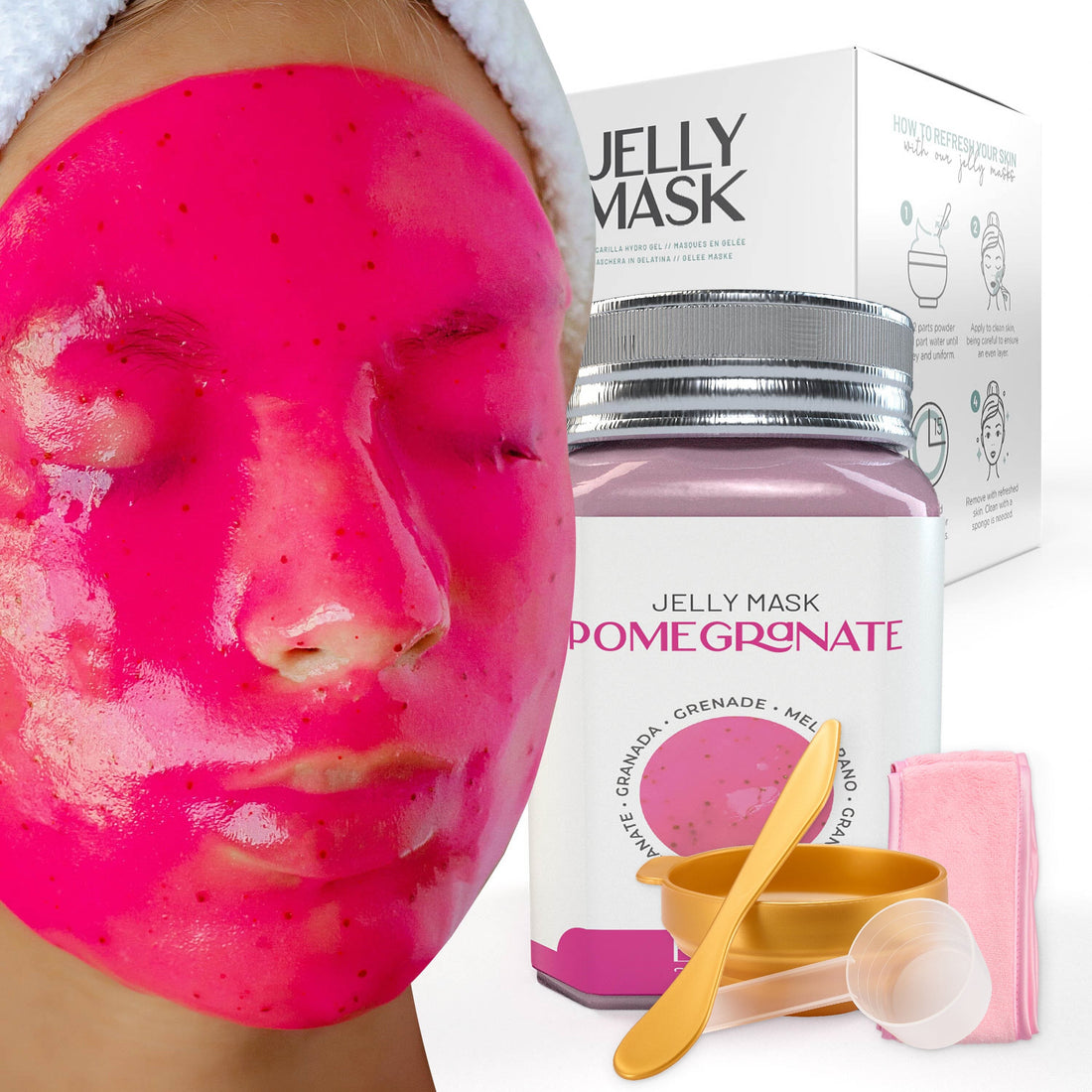 Pomegranate Jelly Mask Jar Face Care Rubber Mask SH-Pomegranate Jar Bruun Beauty