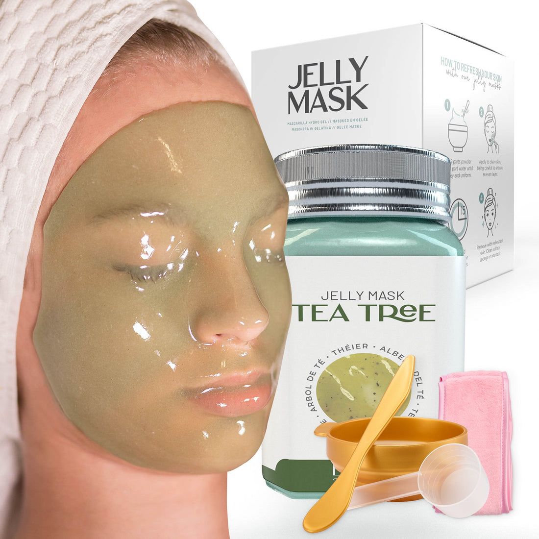 Jelly Mask Tea Tree Rubber Face Mask Peel-Off Jar Jar-TeaTree Bruun Beauty
