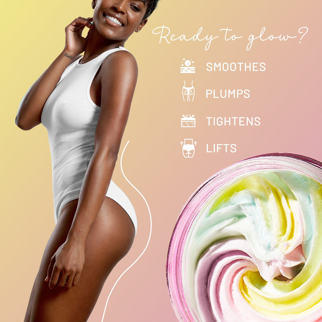 Unicorn Whipped Body Butter Cream Bruun Beauty