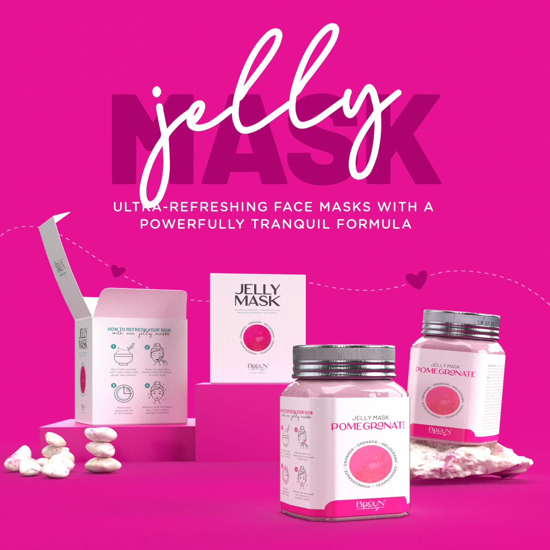 Pomegranate Jelly Mask Jar Face Care Rubber Mask SH-Pomegranate Jar Bruun Beauty