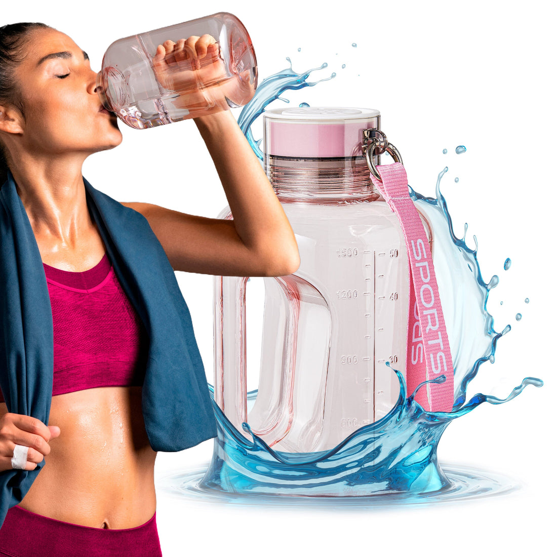 BRÜUN Hydrogen Water Bottle Generator 50 Oz. / 1.5L High-Capacity | A Grey Colored Portable Health Boosting Water Ionizer Generator Machine with SPE PEM Technology Bruun Beauty Grey