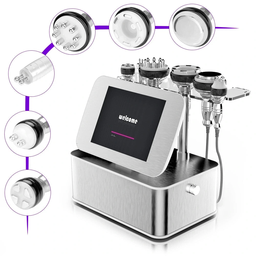 BRÜUN 40Kpro 6 in 1 Ultrasonic Cavitation Machine Profesional Body Sculpting RF Rio Anti-Aging Shaping Face Lifting for Small Beauty Studios Bruun Beauty