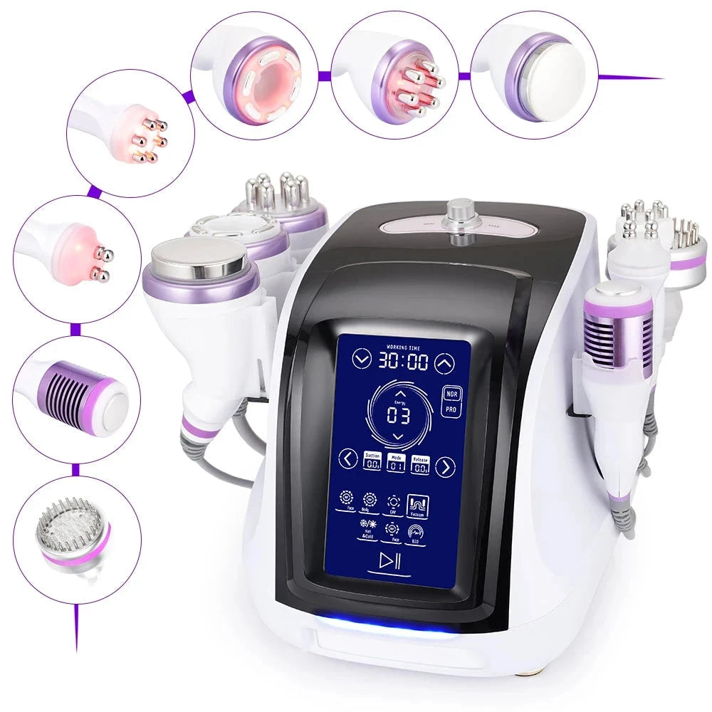 BRĆUN 8-in-1 RF Vacuum Cavitation Body Shaping Machine with Hot & Cold Hammer ā Wrinkle Remover Beauty Device Bruun Beauty