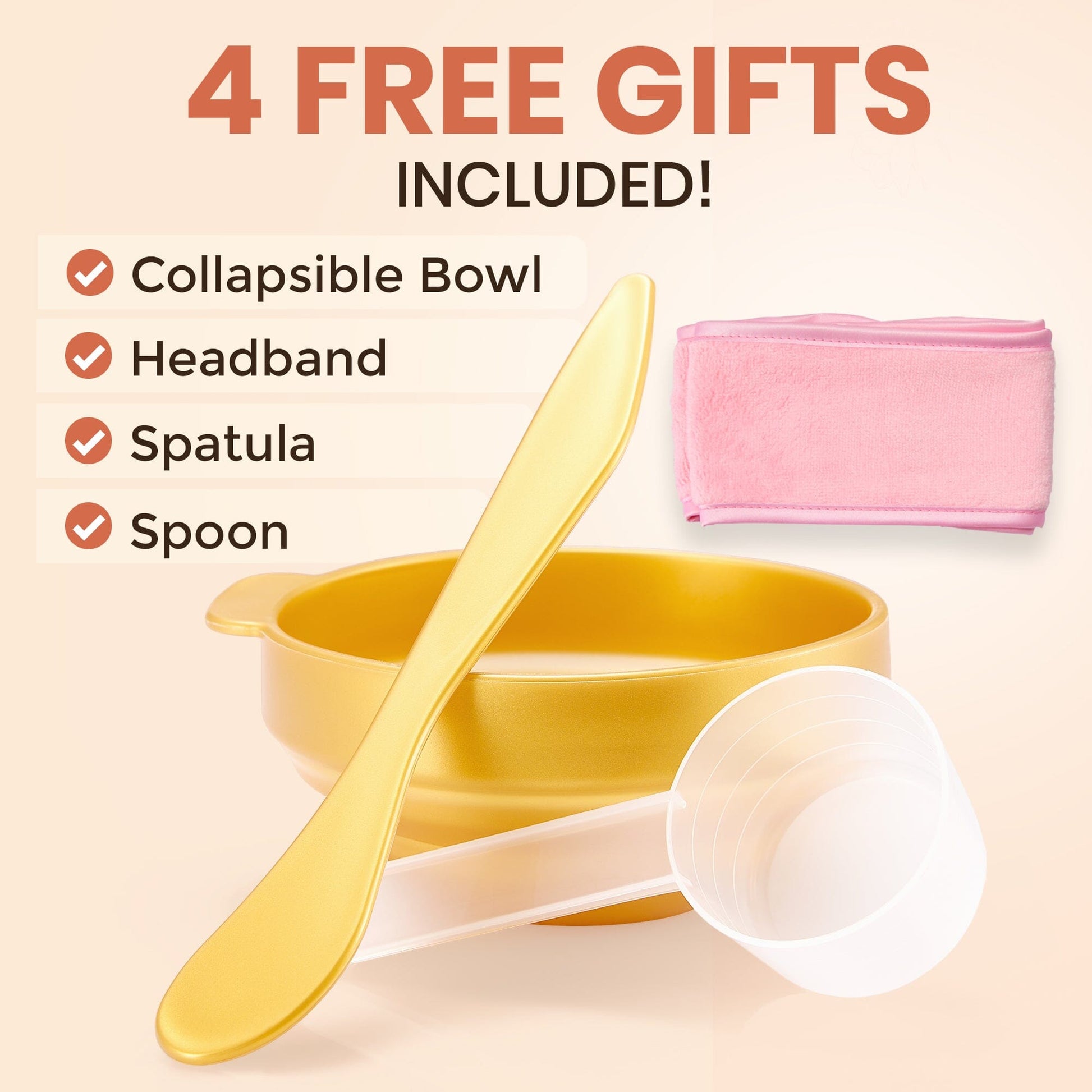 BRÜUN Peel-Off Premium Modeling Rubber Jelly Mask for Face Care- A Bundle of 5 Different Treatment Jars (24k Gold, Egyptian Rose, Pomegranate, Aloe Vera and Hyaluronic) for Body and Skin Care Bruun Beauty