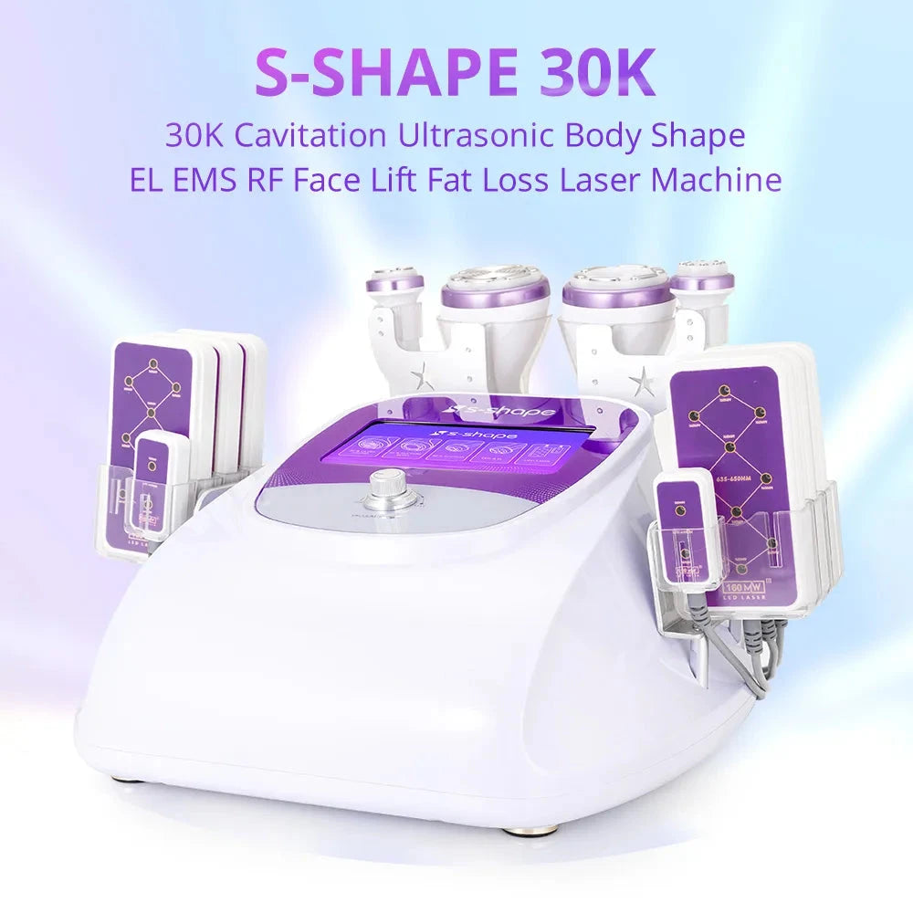 BRÜUN Fat Cavitation 30K S Shape Machine 160MW Lipo Laser Fat Burning Bruun Beauty
