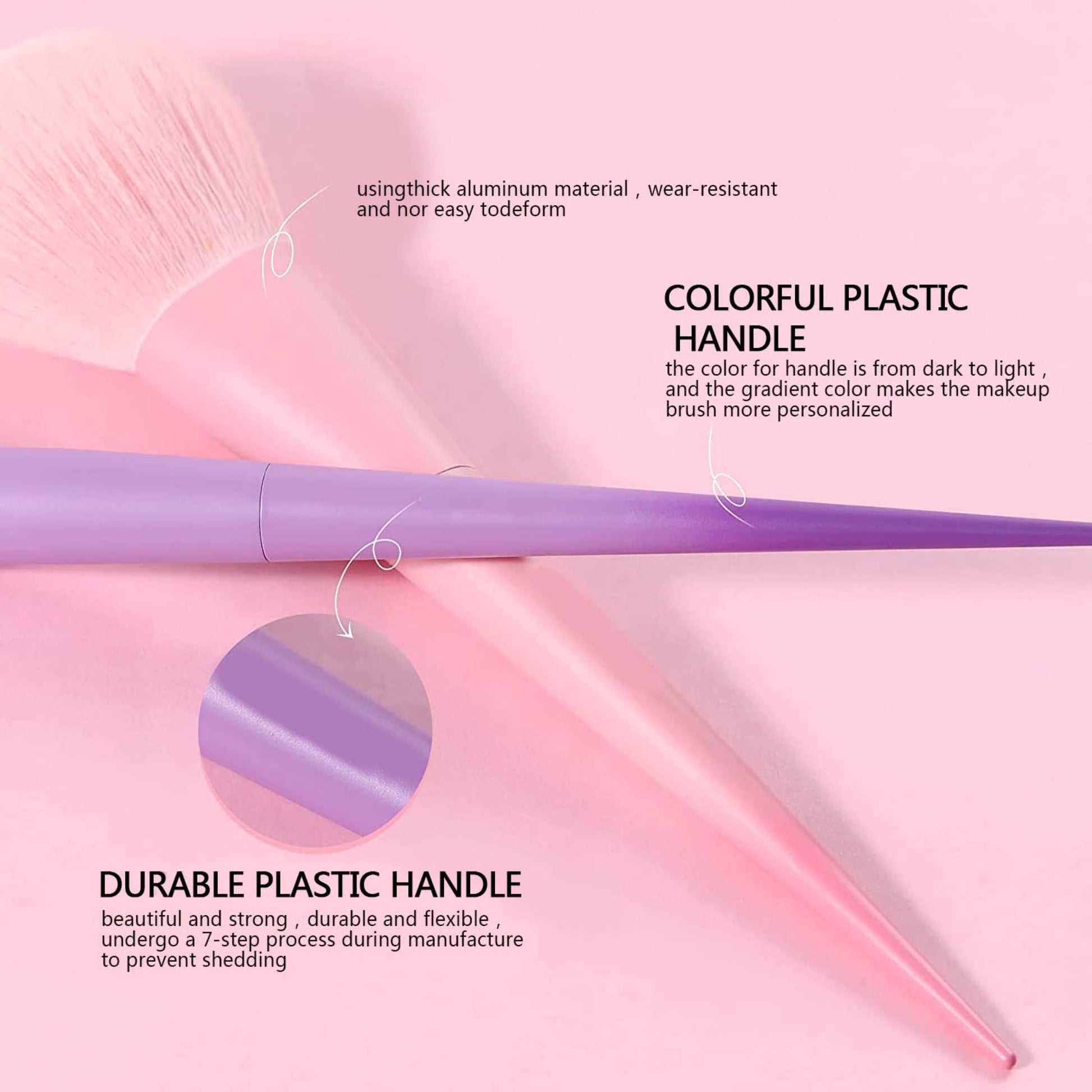 BRÜUN Makeup Brushes Set- A (17 Pcs) Premium Quality Synthetic and Colorful Brushes Kit with Purple Top and Blue Bottom Sponges for Blush Concealers, Blending Face Powder and Eyeshadow Makeup Bruun Beauty