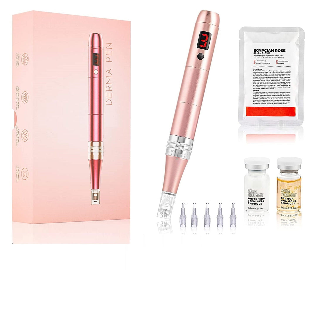 Microneedling Digital Derma Pen + 5 Cartridges SH-Derma Pen-5 Cartridges Avery Rose Beauty