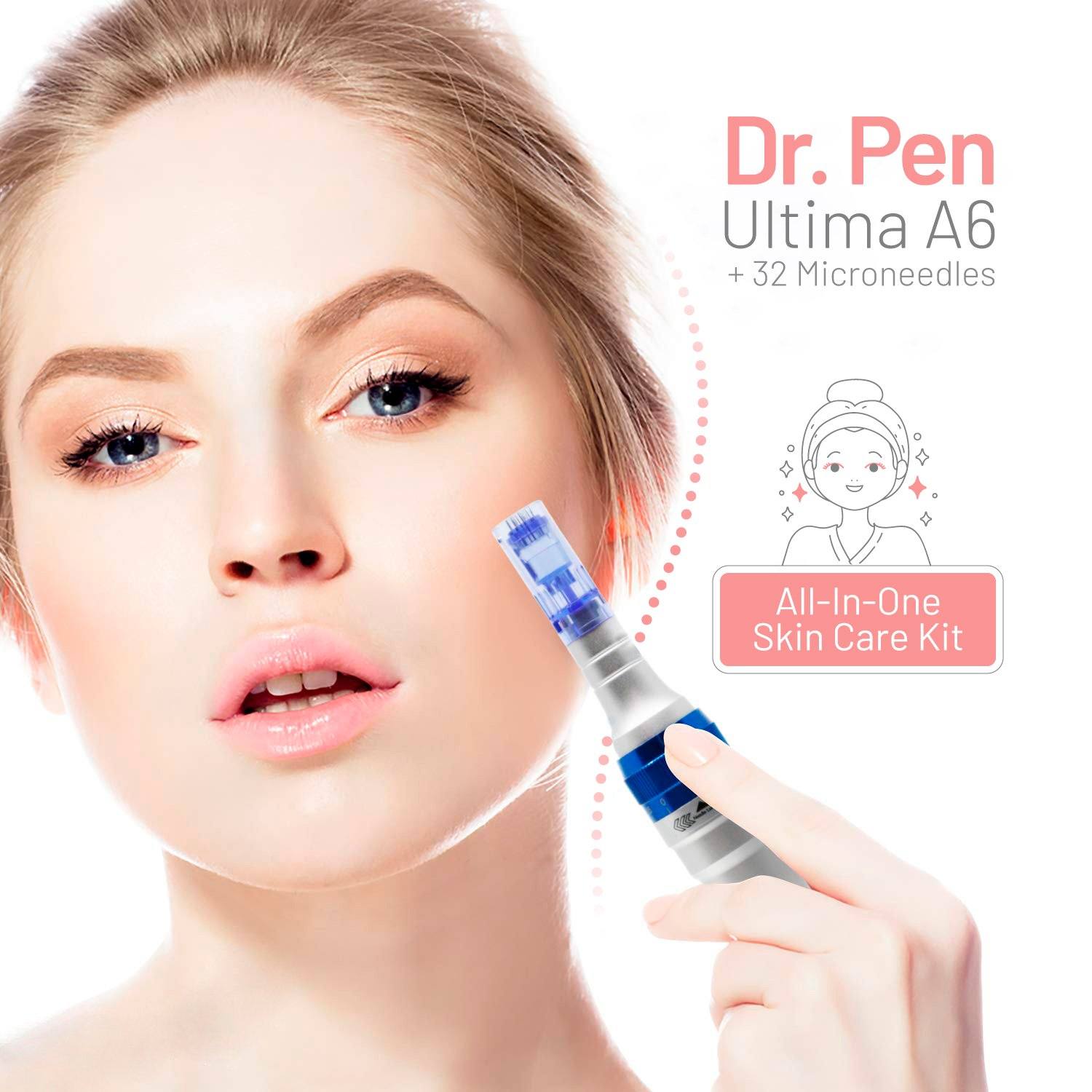 Dr. Pen Ultima A6 - Microneedling Electric Wireless Professional Skincare Kit with Cartridges - 2 X 12 pins (Maximum length of Needles 0.25mm) SH-Dr pen - A6 Avery Rose Beauty