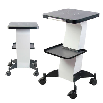 BRÜUN Beauty Salon Rolling Trolley Cart with Tray, Wheels, and Stand – Mobile cart of Aluminum Alloy for Beauty Machines (Hydra Facial or Cavitation) Beauty Spa Cart Bruun Beauty