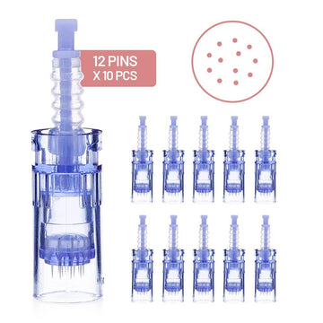 Dr. Pen 12 Pin Needle Replacement Cartridges Pack of 10 Pcs – Compatible with Dr pen A6, E30, N2, M7, M5 and mym SH-A6 12 Pin Needles- Pack 10 Avery Rose Beauty