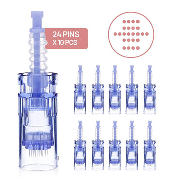 Dr. Pen 24 Pin Needle Replacement Cartridges Pack of 10 Pcs – Compatible with Dr pen A6, E30, N2, M7, M5 and mym SH-A6 24 Pin Needles- Pack 10 Avery Rose Beauty
