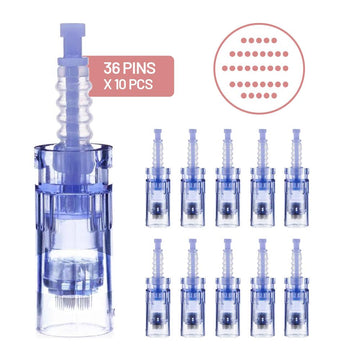 Dr. Pen 36 Pin Needle Replacement Cartridges Pack of 10 Pcs –Compatible with Dr pen A6, E30, N2, M7, M5 and mym SH-A6 36 Pin Needles- Pack 10 Avery Rose Beauty