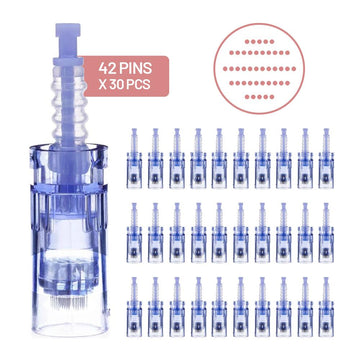 Dr. Pen 42 Pin Needle Replacement Cartridges Pack of 30Pcs – Compatible with Dr pen A6, E30, N2, M7, M5 and mym SH-42 Pin Needles Cartridges Avery Rose Beauty