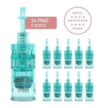 Dr. Pen Ultima A6s Professional Microneedling 24 Pin Replacement Cartridges - Pack of 10 Micro Needling Cartridges Compatible with Dr. Pen A6s and M8 SH-A6s- 24 Pins Cartridges-Pack 10 Avery Rose Beauty