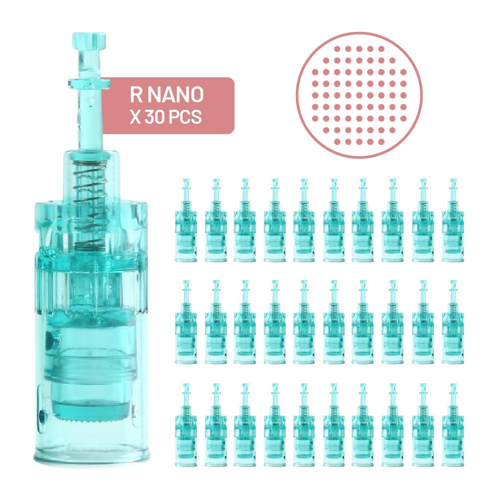 Dr. Pen Needle Replacement Cartridges Pack of 30 Pcs (30 X Nano Round) – Compatible with Dr pen A6s Ultima SH-A6s-Nano round Cartridges Avery Rose Beauty