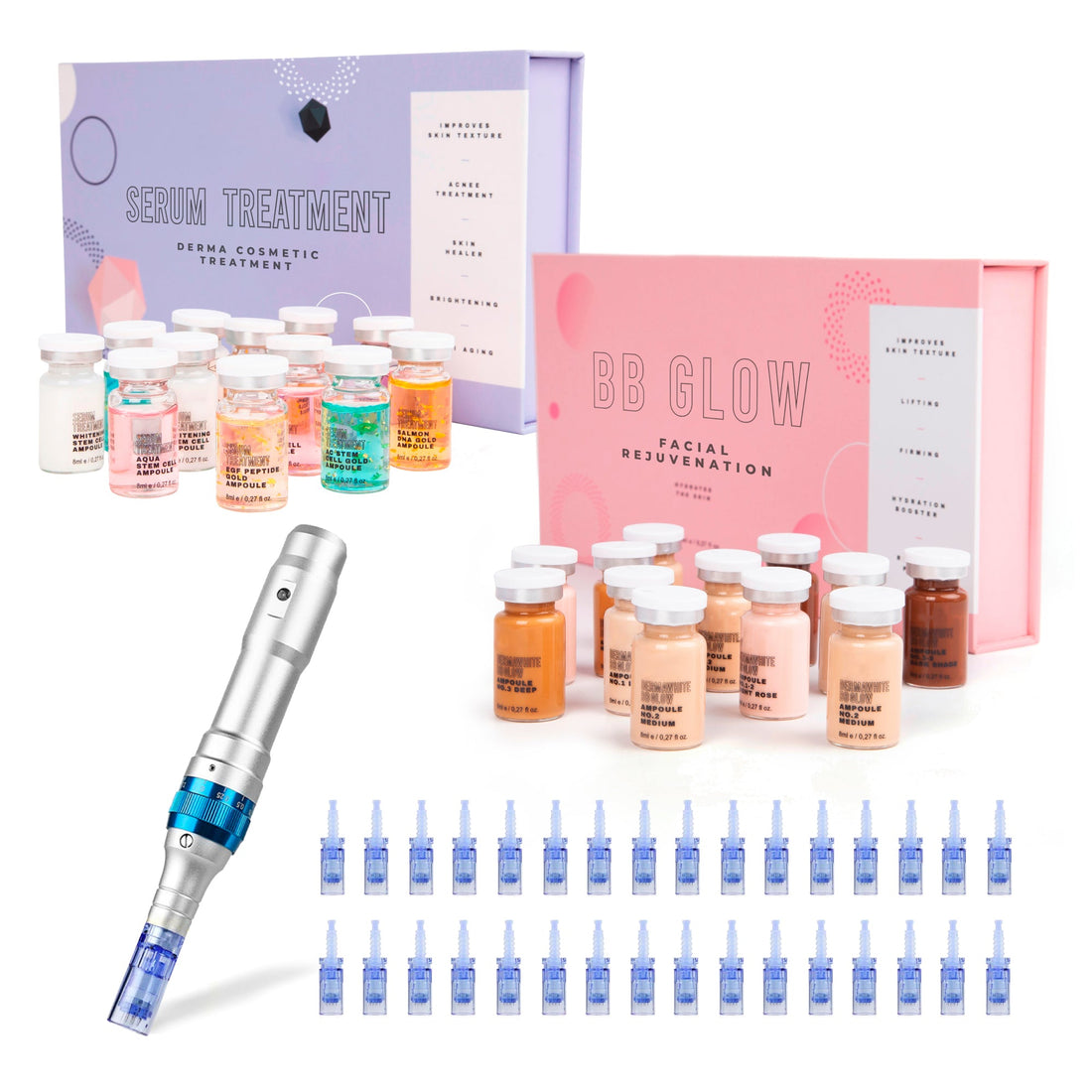 BB Glow Kit + Serum Booster Kit + Dr Pen A6 + 32 Cartridges DRPEN-32+BBGLOW+SERUM Bruun By Avery