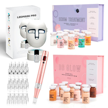 BB Glow+ Serum Kit + Derma Pen kit with 30 Needles + LED Mask Pro Derma Pen-30 + BB Glow + Serum + LEDMASK Bruun By Avery