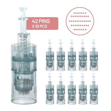 Dr. Pen Needle Replacement Cartridges Pack of 10 Pcs (10 X 42 Pins) – Compatible with Dr pen Ultima M8 Avery Rose Beauty