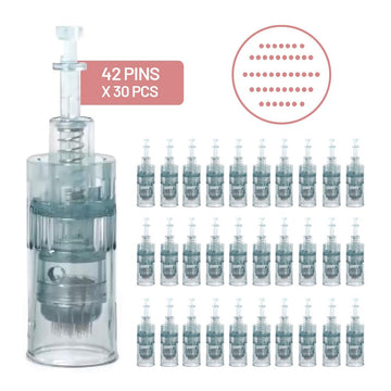 Dr. Pen Needle Replacement Cartridges Pack of 30 Pcs (30 X 42 Pins) – Compatible with Dr pen Ultima M8 Avery Rose Beauty