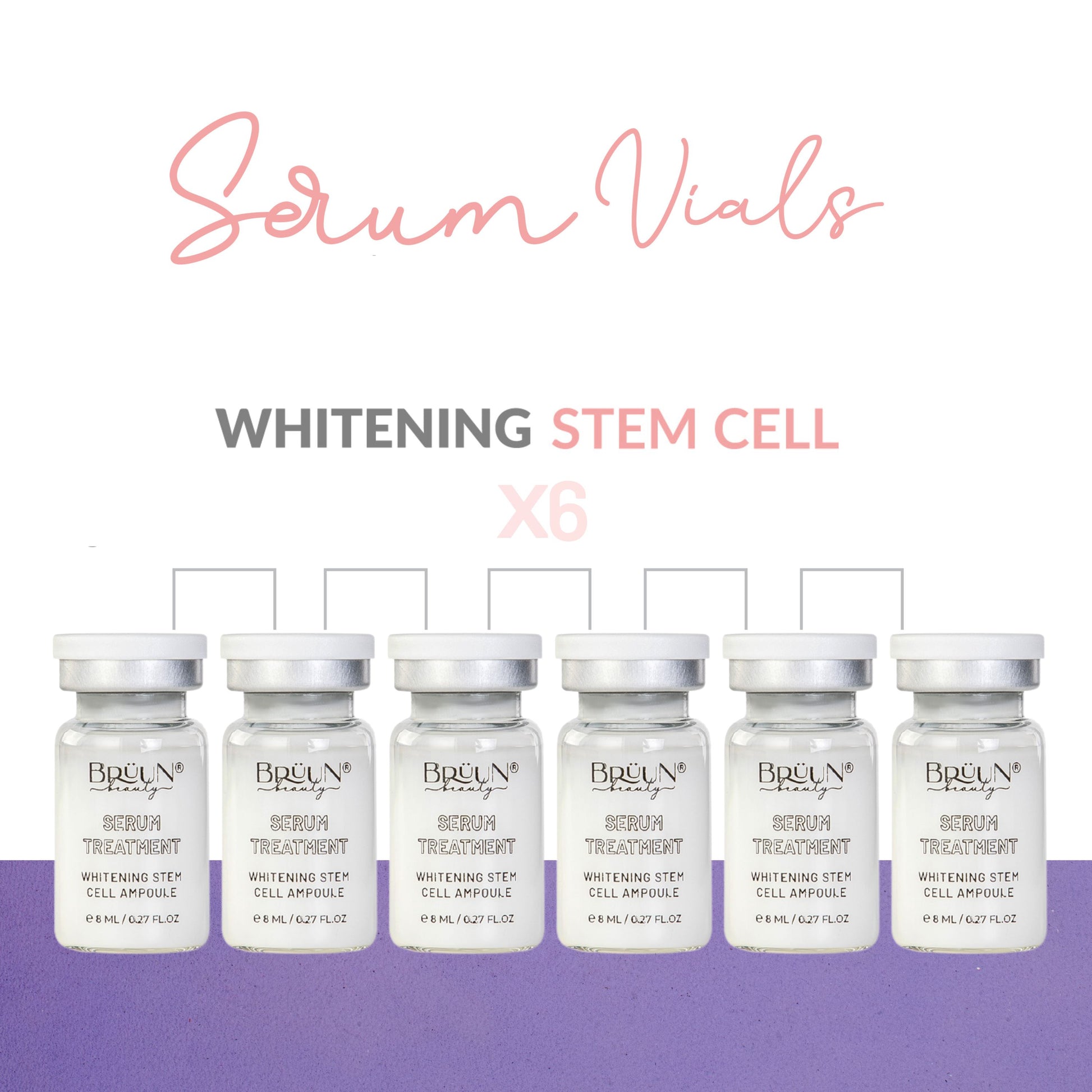 BB Serum Ampoule – A (Pack of 6) Whitening Stem Cell Ampoule for Stronger Lightning Effect Bruun Beauty 
