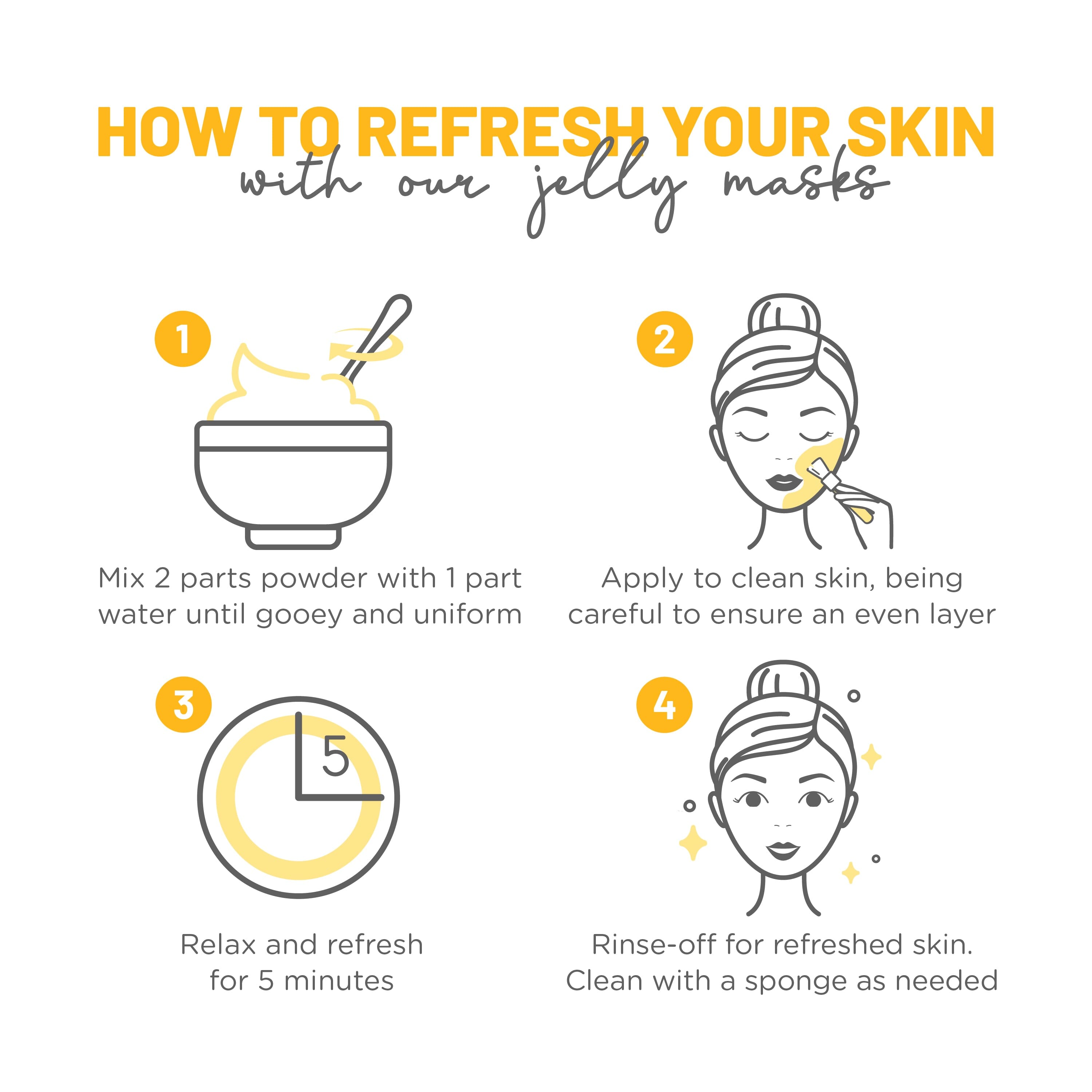 24k Gold Mandelic AC AHA Jelly Mask Jar Face Care Rubber Mask SH-24k Gold Mandelic AC Jar Bruun Beauty 