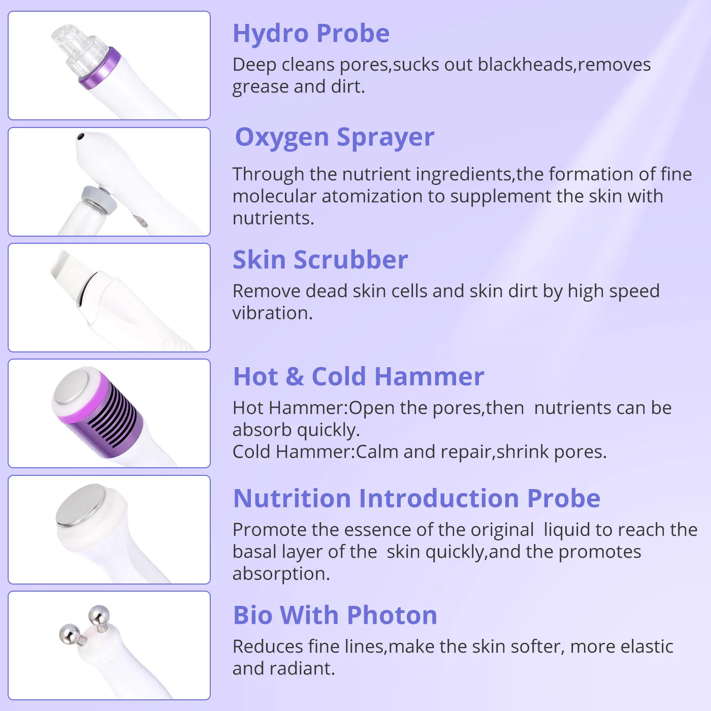 Peneelily Dermabrasion Facial Deep Cleaning Skin Rejuvenation Blackhead Removal Skin Scrubber Acne Removal Machine Home & Beauty Salons Use Bruun Beauty 