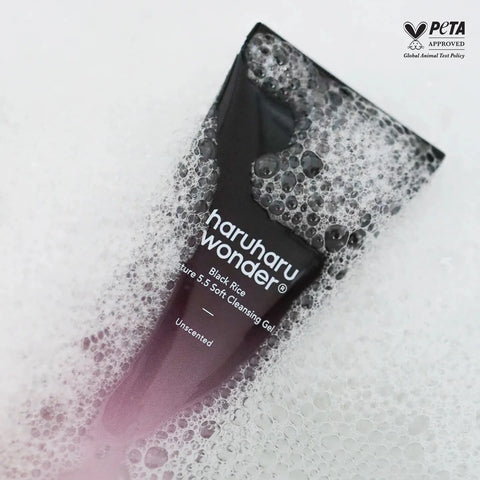 Haru Haru Wonder Black Rice Moisture 5.5 Soft Cleansing Gel 100ml Fermented Black Rice Face Wash Foam Cleanser Gel Haru Haru Wonder 