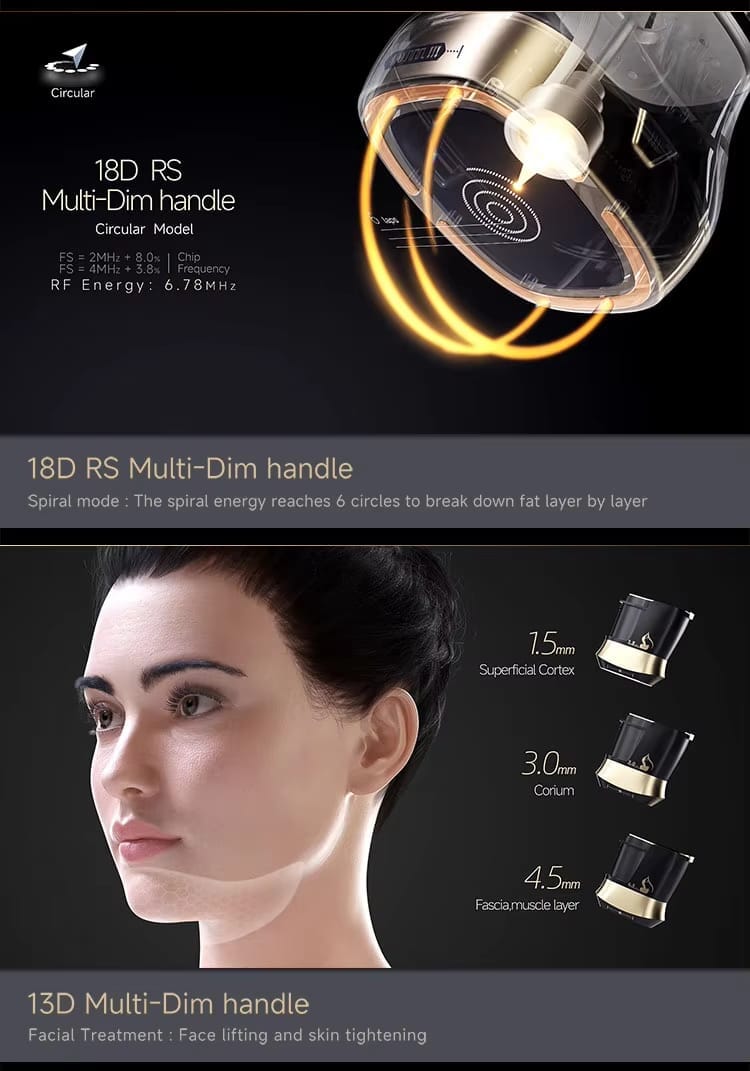 BRÜUN 2 in 1 Non-Invasive 12d HIFU 22D MAX Machine Bruun Beauty 
