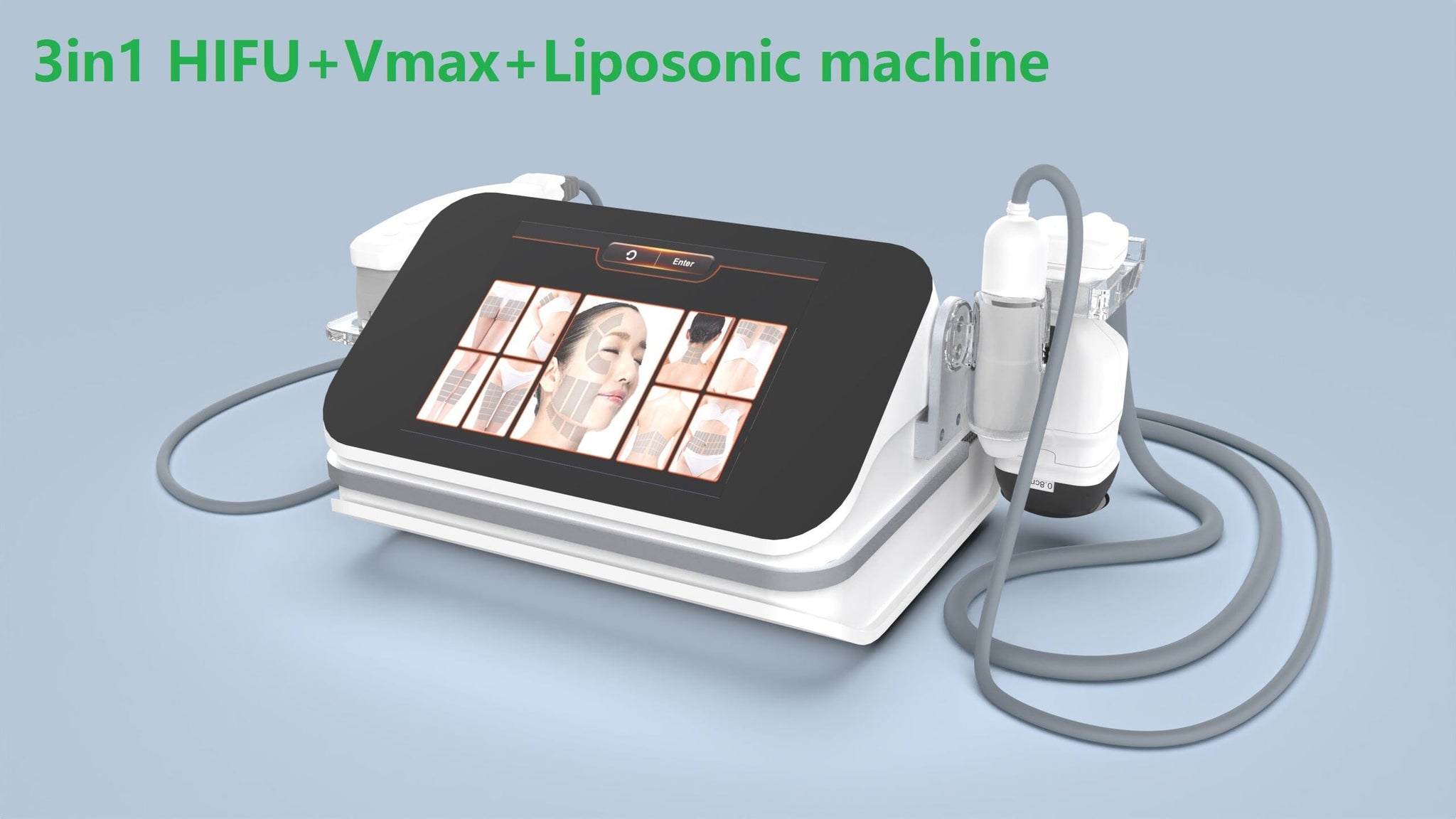 BRÜUN 3 in 1 4D HIFU + Vmax + Liposonic Profesional Facial & Body Machine - Deep Antiaging Anti Wrinkle Body Sliming HC3-M Bruun Beauty 