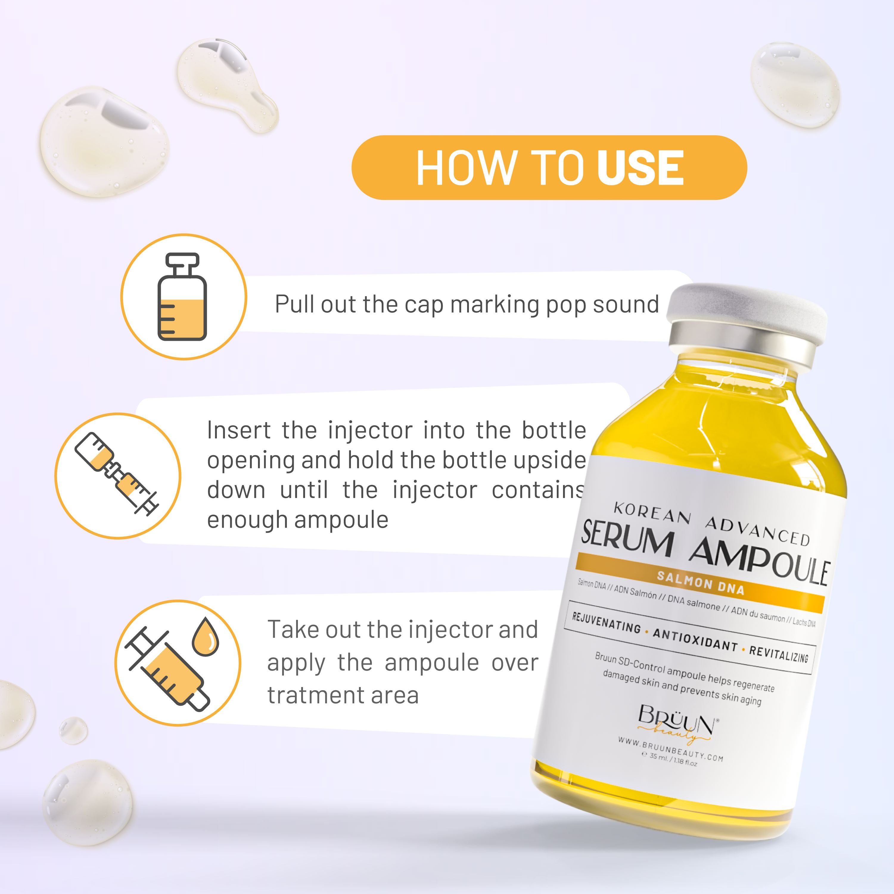 Advanced Microneedling Serum SD - Control Salmon DNA Ampoule Serum SH= SD Control Serum Bruun Beauty 