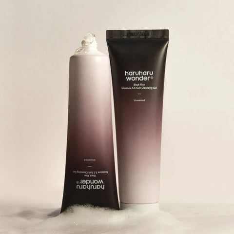 Haru Haru Wonder Black Rice Moisture 5.5 Soft Cleansing Gel 100ml Fermented Black Rice Face Wash Foam Cleanser Gel Haru Haru Wonder 