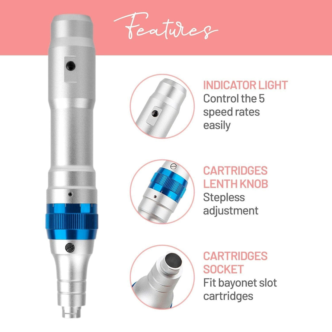"30% Discount on Open Box" BRÜUN BEAUTY Dr. Pen Ultima A6 - Microneedling Electric Wireless Professional Skincare Kit with Cartridges - 2 X 12 pins (Maximum length of Needles 0.25mm) SH-Dr pen - A6 Dr Pen 
