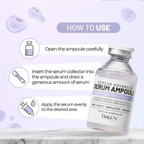 Acne Control (AC) Clear and Pure Vita Plus Microneedling Ampoule Serum SH= AC Control Serum Bruun Beauty 