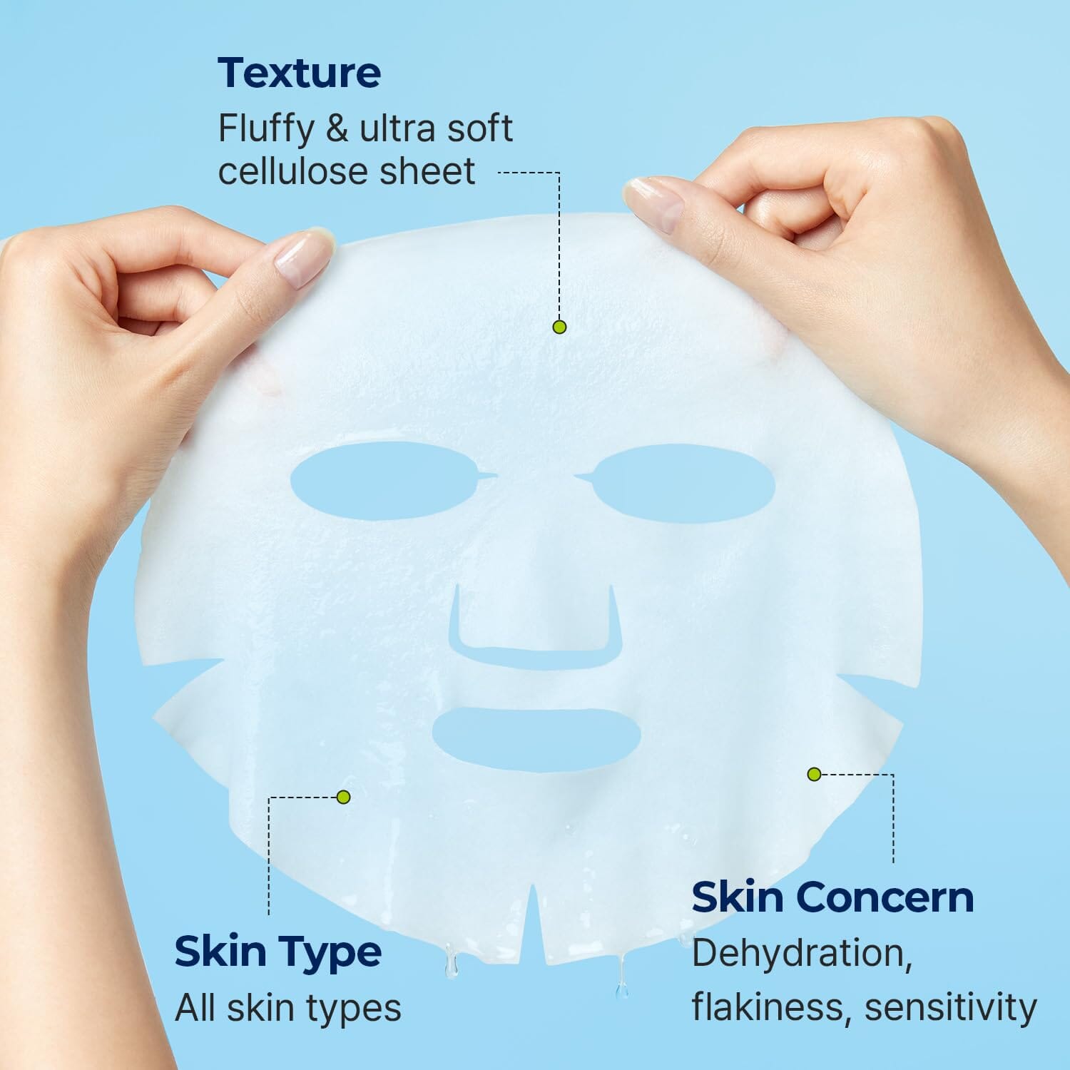 DIVE IN Hyaluronic Acid Facial Mask (10 sheets) | Extra Moisturizing Care | Hyaluronic Acid, Panthenol, Allantoin | Korean Face Mask Bruun Beauty 